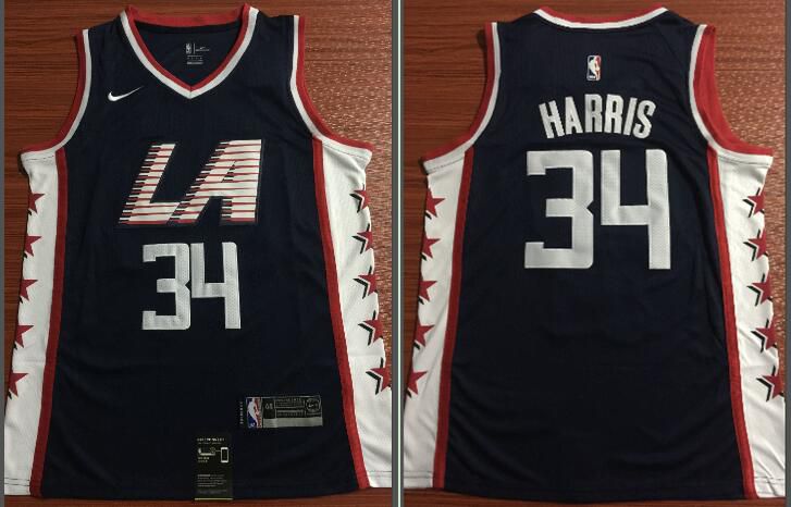 Men Los Angeles Clippers #34 Harris Blue City Edition Game Nike NBA Jerseys->chicago bulls->NBA Jersey